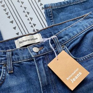 Reformation Julia Crop High Rise Cigarette Jean Size 28